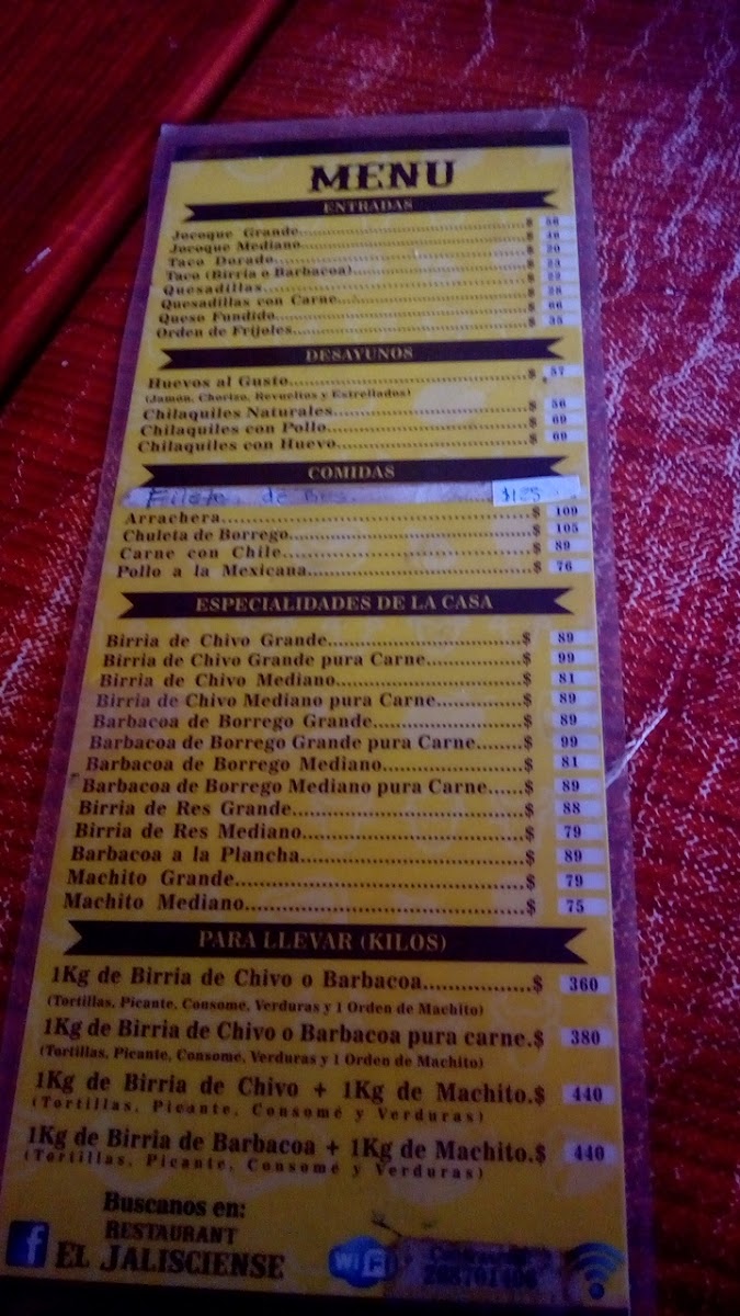 El Jalisciense Bar Menu - Image 3
